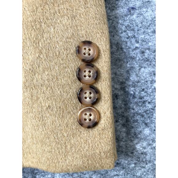 Bill Blass Blazer Mens 40R Camel Hair Tan Beige Coat 2 Button - Picture 10 of 11